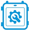 La maintenance du CL17SC est facilitée par la simplification du remplacement des tuyaux et l’aide étape par étage indiquée à l’écran.
