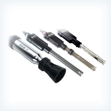 Hach Elektroden für den pH-Wert. Elektroden sind die Sensoren, mit denen pH-Messgeräte auf elektrochemischem Weg den pH-Wert messen